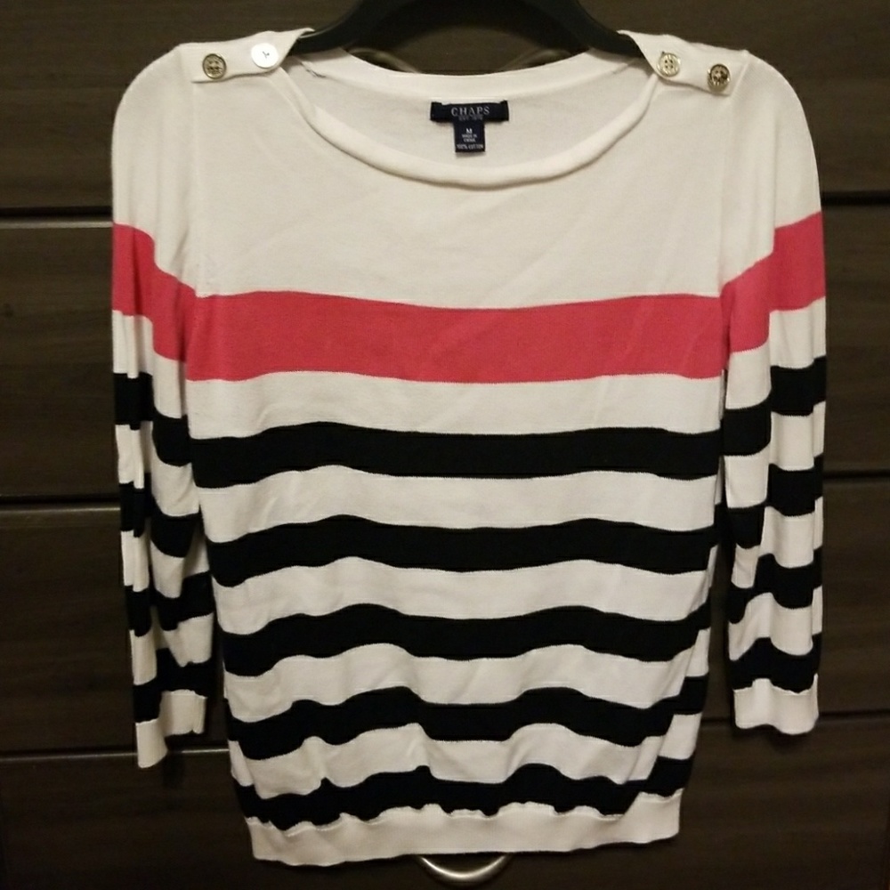 Chaps 3/4 sleeved sweater